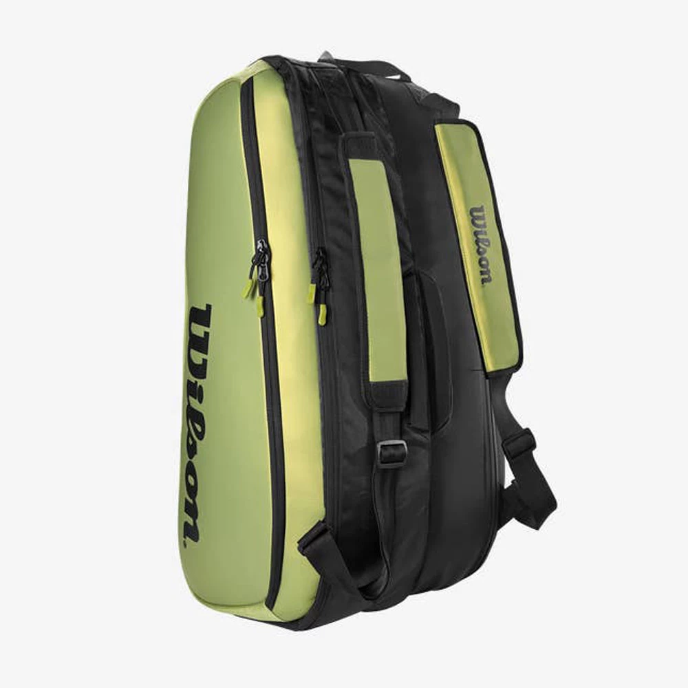 Wilson Blade V8 Super Tour 9 Pack Bag - Black/Green 3 Wilson Blade V8 Super Tour 9 Pack Bag - Black/Green - Image 3