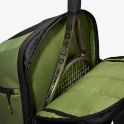 Wilson Blade V8 Backpack - Black/Green -Tennis Shop Bladebackpack3