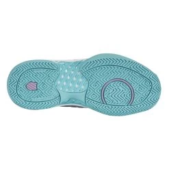 K-Swiss Hypercourt Express 2 (Women's) - Brilliant White/Angel Blue/Sheer Lilac -Tennis Shop K96613 190c