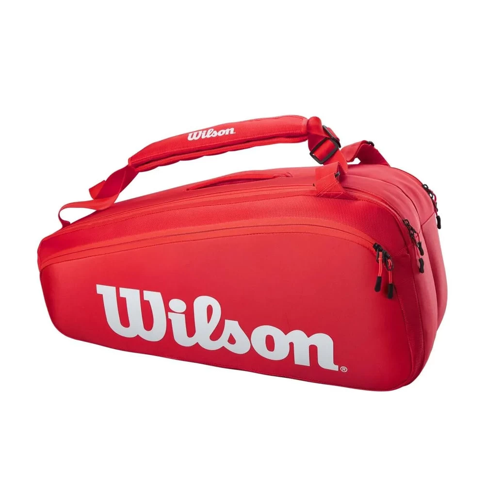 Wilson Super Tour 9 Pack Tennis Bag - Red 1 Wilson Super Tour 9 Pack Tennis Bag - Red