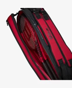 Wilson Clash V2 Super Tour 6 Pack Bag - Black/Red -Tennis Shop WR8016501 C
