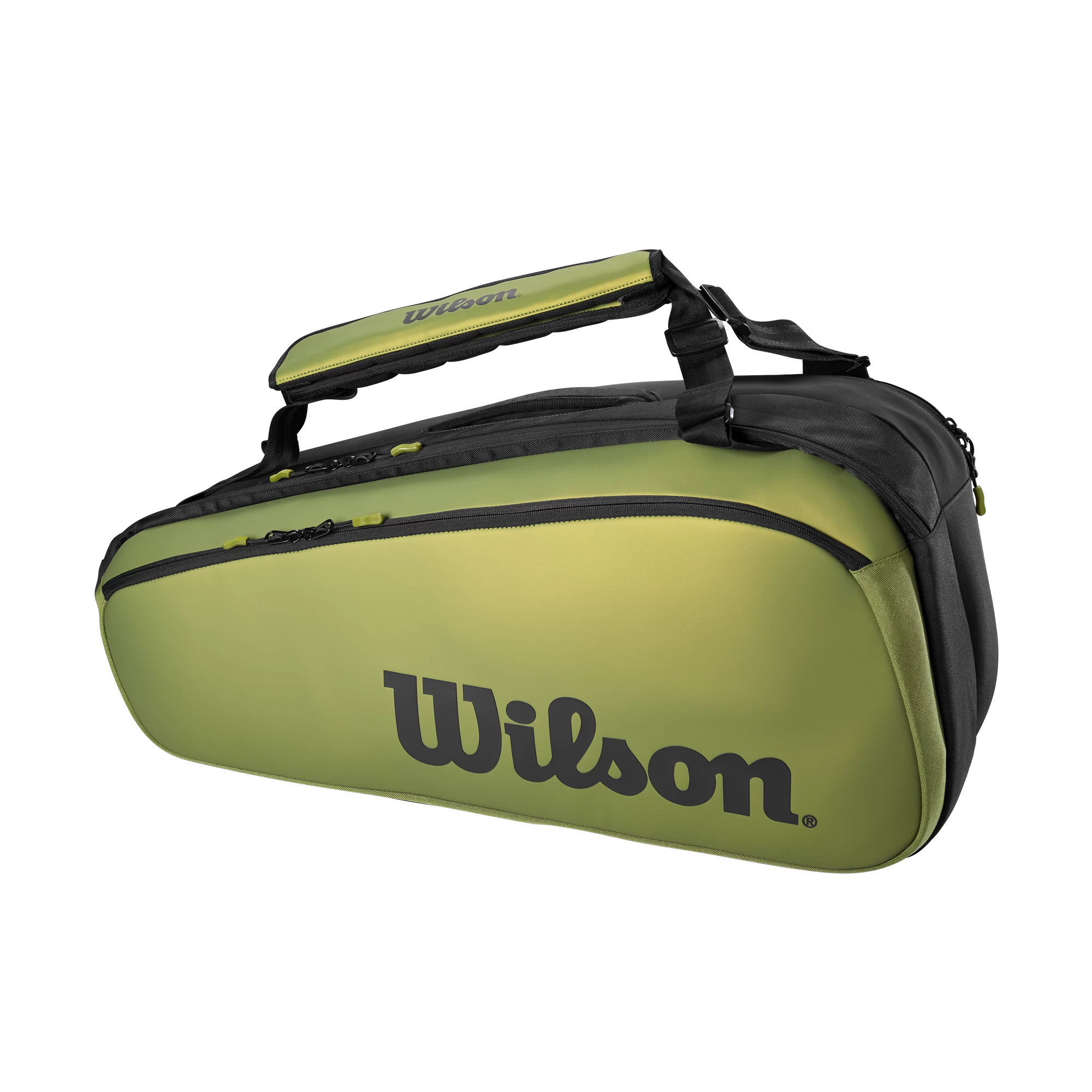 Wilson Blade V8 Super Tour 9 Pack Bag - Black/Green 1 Wilson Blade V8 Super Tour 9 Pack Bag - Black/Green