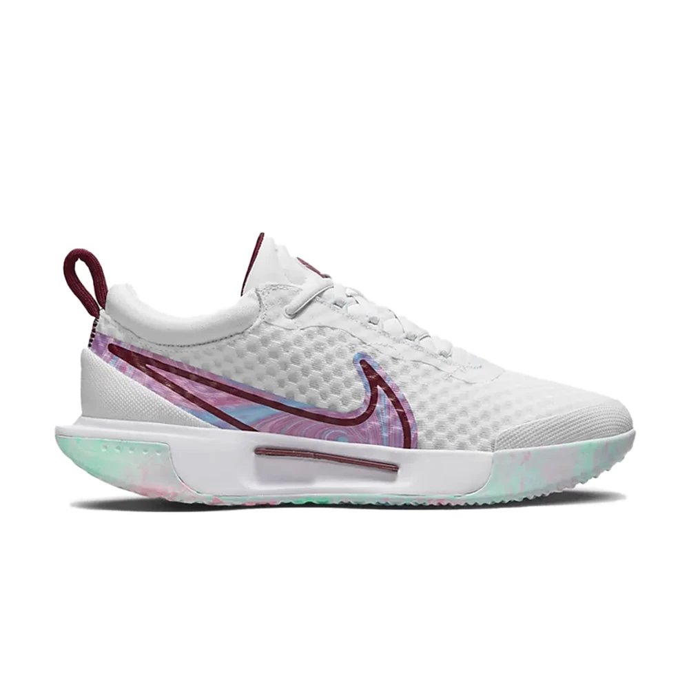 Nike Court Zoom Pro (Women's) - White/Dark Beetroot 1 Nike Court Zoom Pro (Women's) - White/Dark Beetroot