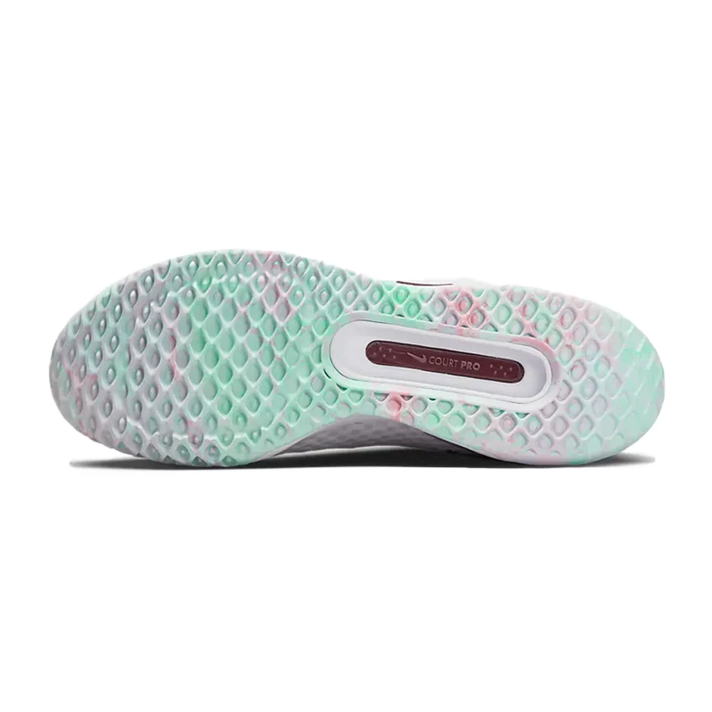 Nike Court Zoom Pro (Women's) - White/Dark Beetroot 4 Nike Court Zoom Pro (Women's) - White/Dark Beetroot - Image 4